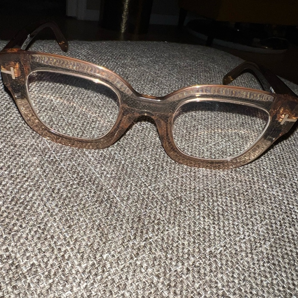 Tom Ford UNISEX glasses- Clear/cream see through color- very RARE style